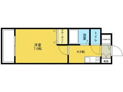 エストヴィラ東福岡(1K/3階)の間取り写真