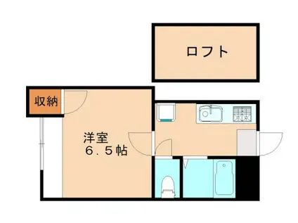 パンシオン森下A棟(1K/1階)の間取り写真