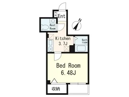 WING高尾(1K/5階)の間取り写真