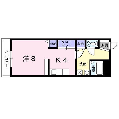 高松琴平電鉄長尾線 水田駅 徒歩4分 3階建 築28年(1K/3階)の間取り写真