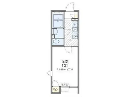 レオネクスト中海岸(1K/2階)の間取り写真