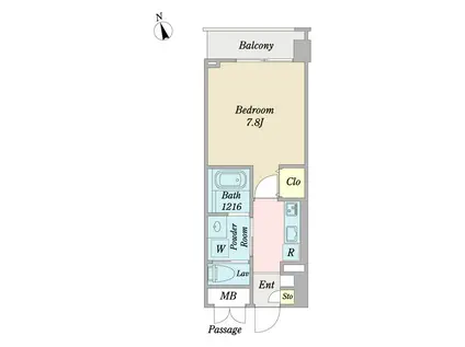 COZY川名本町(1K/2階)の間取り写真
