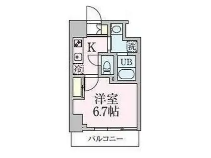 ブランシュワ(1K/3階)の間取り写真