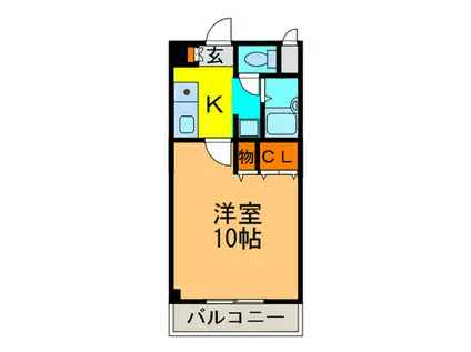 メゾン東豊中(1K/1階)の間取り写真