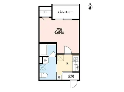 パズクロウ小路(1K/2階)の間取り写真