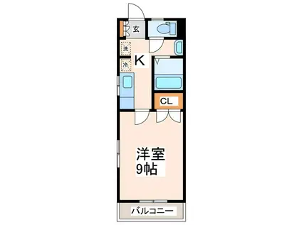メゾン1(1K/2階)の間取り写真