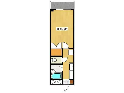 モイセス堀江(1K/2階)の間取り写真