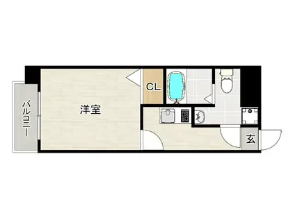 エステート・モア・白金ルノン(1K/8階)の間取り写真