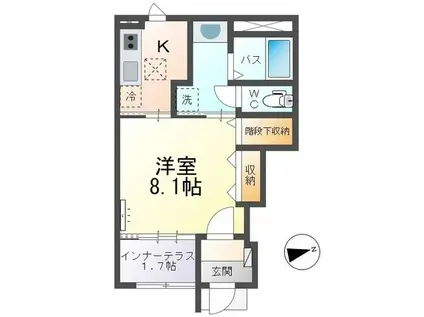 KUSTURICA(1K/1階)の間取り写真