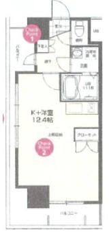 CLUB ORIENT NO72(ワンルーム/10階)の間取り写真