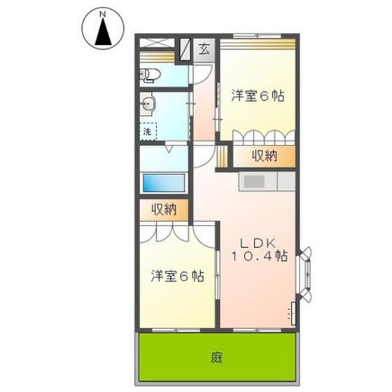 ルミナスコート(2LDK/1階)の間取り写真