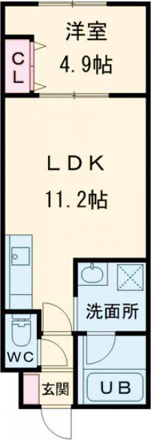 コート青葉三丁目(1LDK/4階)の間取り写真