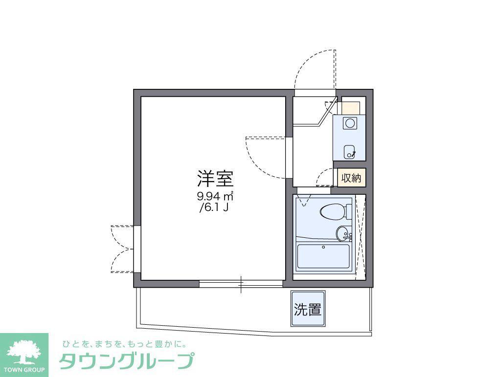 レオパレス上北沢(1K/2階)の間取り写真