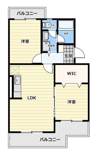 メイ92(2LDK/1階)の間取り写真
