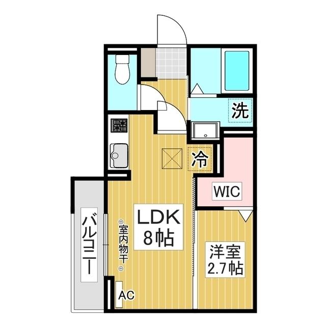 コラージュくりた(1LDK/2階)の間取り写真