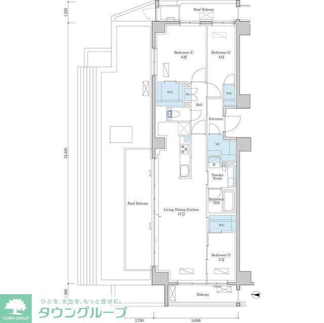 デュオフラッツ篠崎(3LDK/8階)の間取り写真