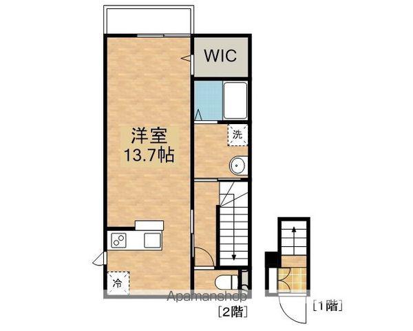 PRIMARY南仙北II(1K/2階)の間取り写真