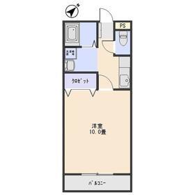 マンションTENDO(1K/2階)の間取り写真