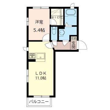 ハレアカラ(1LDK/2階)の間取り写真