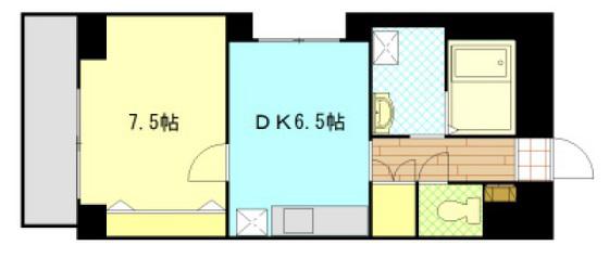 東広島SEA PLACE(1DK/14階)の間取り写真