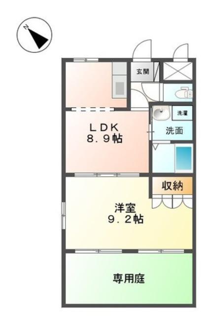 レガロ・パドレI(1LDK/1階)の間取り写真