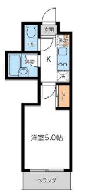 CITY SPIRE東小金井(1K/3階)の間取り写真