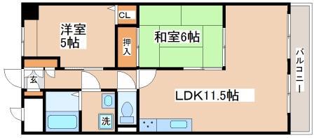 ベル野田(2LDK/3階)の間取り写真
