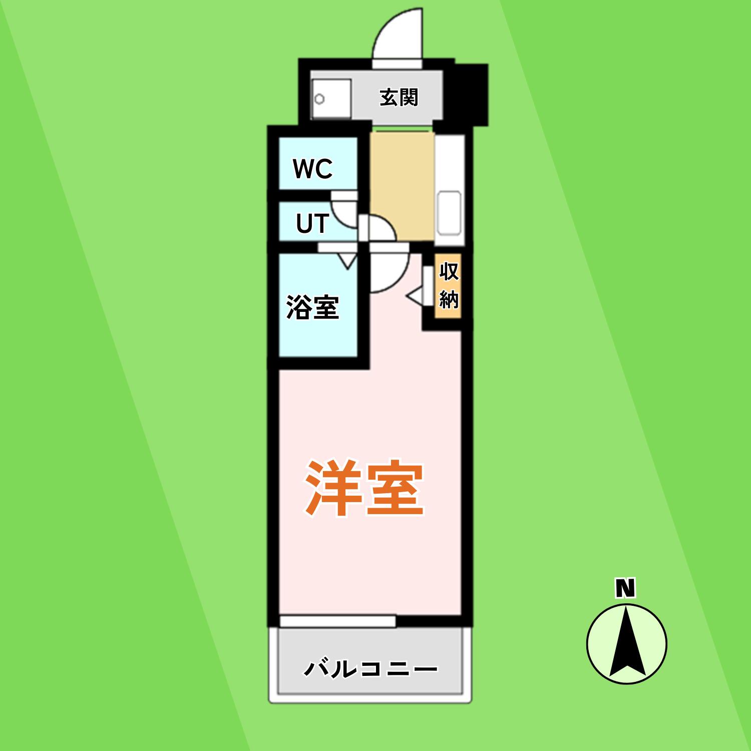 フォルビテッツァ岐阜(1K/4階)の間取り写真