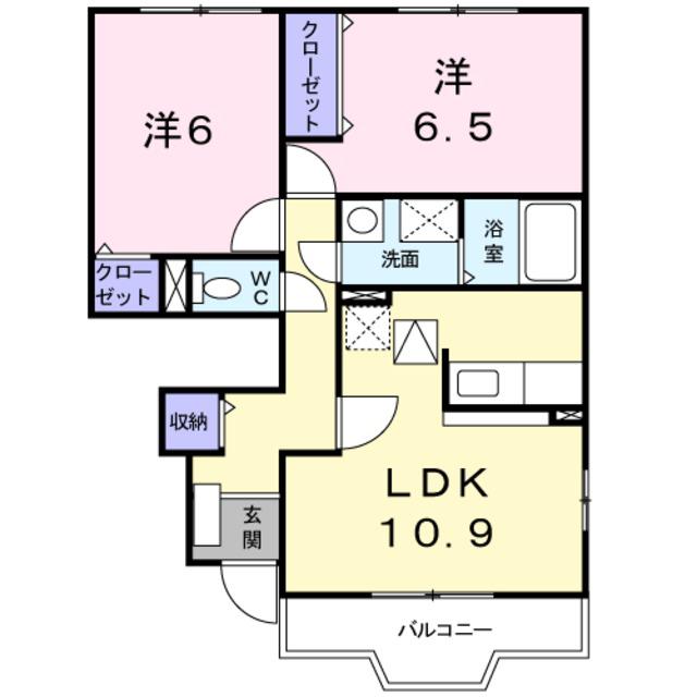 カーサ柴垣I(3LDK/1階)の間取り写真