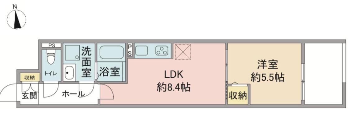 グラン エス(1LDK/1階)の間取り写真