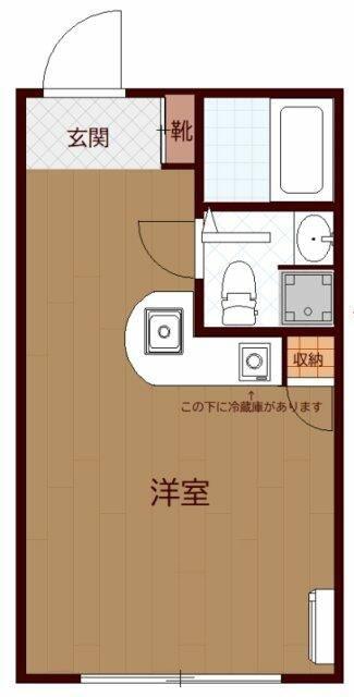 MAISON DE CIEL V(ワンルーム/2階)の間取り写真