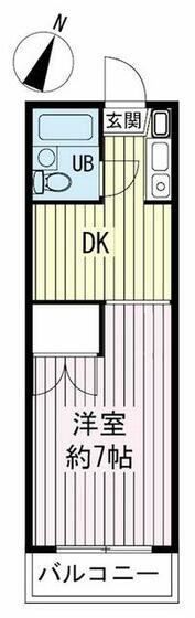 メゾンリヴェール(1DK/3階)の間取り写真