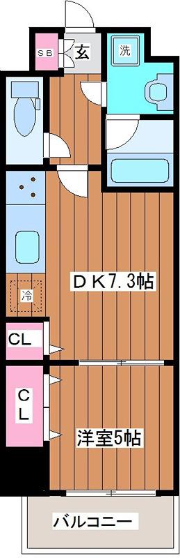ONE ROOF FLAT TENJINBASHI(1DK/12階)の間取り写真