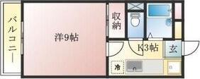 ティーファームII(1K/2階)の間取り写真