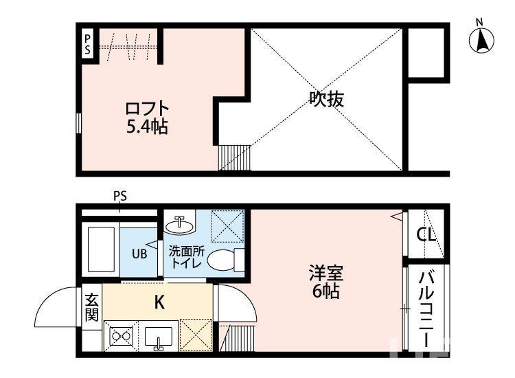 REVEUR大野田(1K/1階)の間取り写真