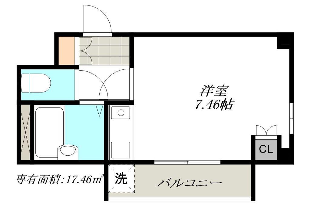 アーバン塩付(ワンルーム/2階)の間取り写真