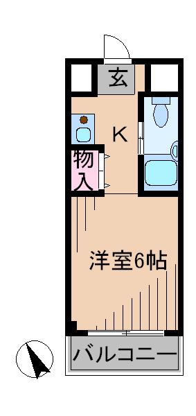 ボーテ日吉シェモア(1K/3階)の間取り写真