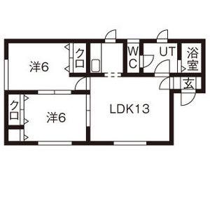 フリーダム1-7(2LDK/2階)の間取り写真