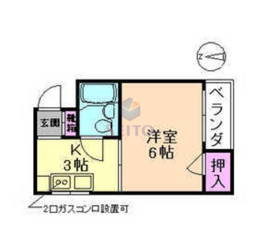 ドリームマンション(1K/3階)の間取り写真