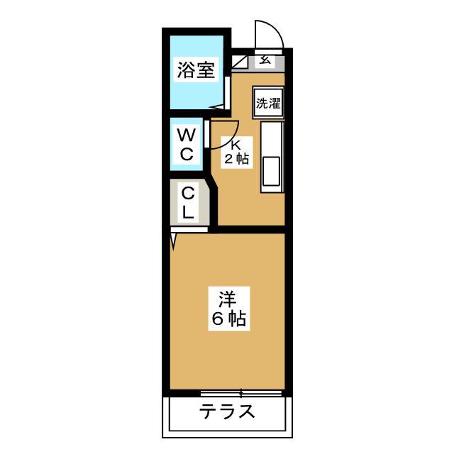 DUKE(1K/1階)の間取り写真