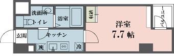 アムス四谷三丁目(1K/9階)の間取り写真