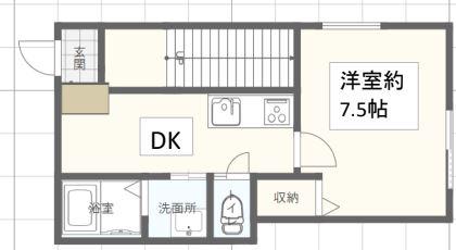 ブランシェ杉田(1LDK/1階)の間取り写真
