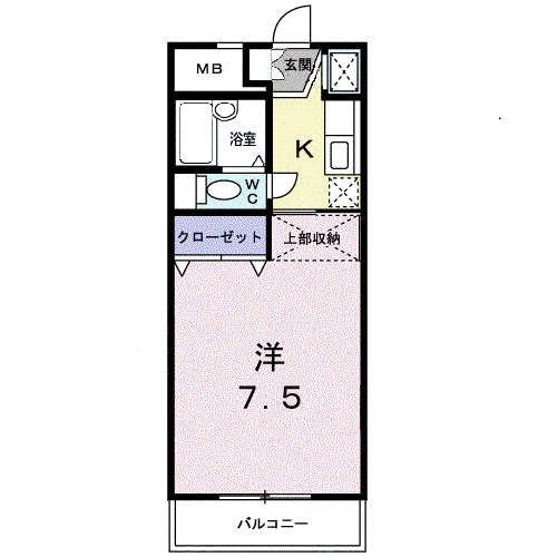 A・E・PIRIKA(1K/3階)の間取り写真
