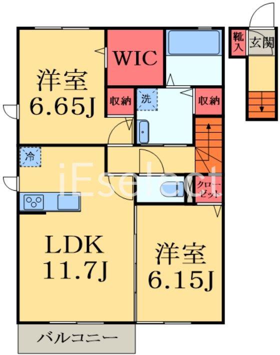 CASA SOAVE(2LDK/2階)の間取り写真