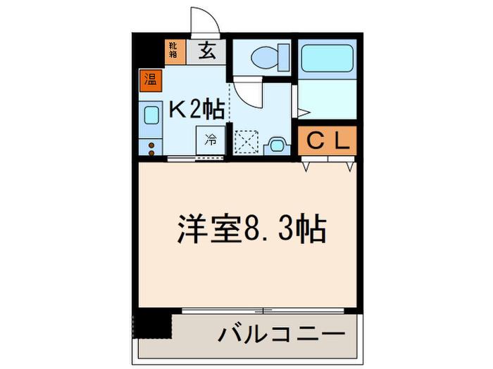 加州ビル(1K/4階)の間取り写真