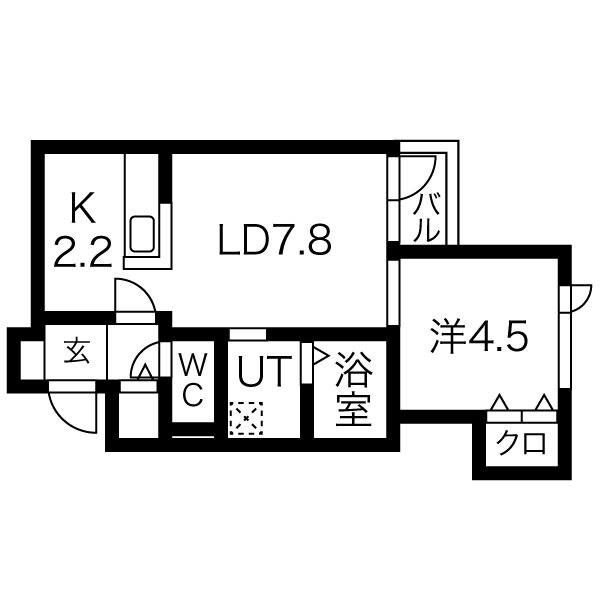 LE PRIESTA(1LDK/4階)の間取り写真