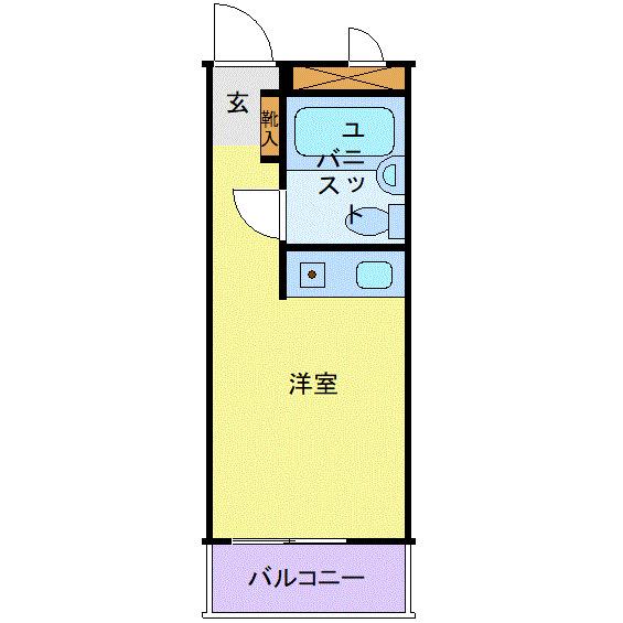 メゾン余丁町(ワンルーム/3階)の間取り写真
