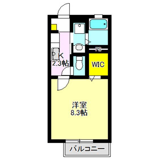 メゾンHANAMARU(1K/1階)の間取り写真