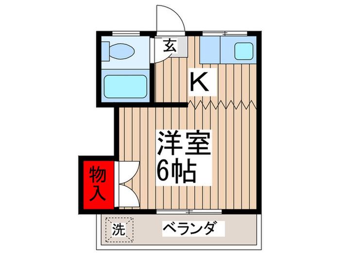 永島ビル(1K/3階)の間取り写真