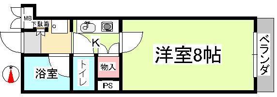 イマージュ・シャトー(1K/3階)の間取り写真